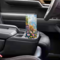 Floral beach tumbler in car cup holder on travel day. Perfect on the go mug.
